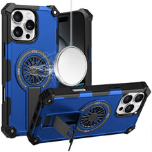 For iPhone 16 PRO MAX Case 2 Layer Magnetic Circle Pop-Out Stand +Tempered Glass