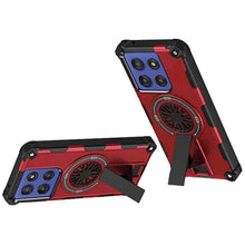 For Moto G Stylus 2025 Case Dual Layer Magnetic Circle Kickstand +Tempered Glass