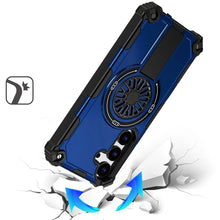 For Samsung S25 FE Case Dual Layer Magnetic Circle Pop-Out Stand +Tempered Glass