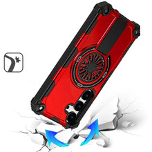 For Samsung S25 FE Case Dual Layer Magnetic Circle Pop-Out Stand +Tempered Glass