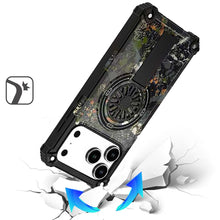 For iPhone 17 Pro Max Case Design Rugged Magnetic Circle Stand + Tempered Glass