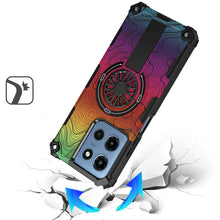For Moto G 2025 Case Design Shockproof Magnetic Circle W/ Stand + Tempered Glass