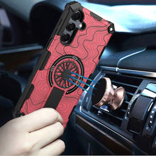 For Samsung A17 5G Case Design Shockproof Magnetic Circle Stand + Tempered Glass