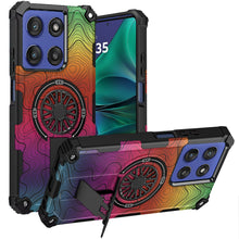 For Moto G Stylus 2025 Case Design Magnetic Circle with Stand + Tempered Glass