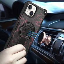 For iPhone 15 Case Design Shockproof Magnetic Circle W/ Stand + 2 Tempered Glass