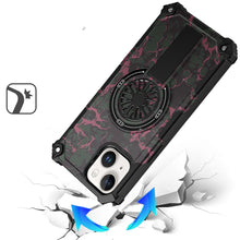For iPhone 15 Case Design Shockproof Magnetic Circle W/ Stand + 2 Tempered Glass