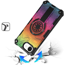 For iPhone 16e Case Design Shockproof Magnetic Circle W/ Stand + Tempered Glass