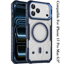 For iPhone 17 Pro Max Case Rugged Camera Stand Magnetic Circle + Tempered Glass
