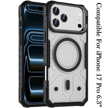 For iPhone 17 PRO Case Rugged Camera Stand with Magnetic Circle + Tempered Glass