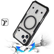 For iPhone 17 PRO Case Rugged Camera Stand with Magnetic Circle + Tempered Glass