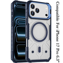 For iPhone 17 PRO Case Rugged Camera Stand with Magnetic Circle + Tempered Glass