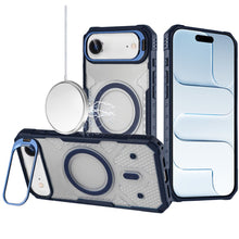 For iPhone Air Case Rugged Camera Stand with Magnetic Circle + Tempered Glass
