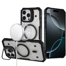 For iPhone 16 PRO MAX Case Rugged Camera Stand Magnetic Circle + Tempered Glass