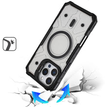 For iPhone 16 PRO MAX Case Rugged Camera Stand Magnetic Circle + Tempered Glass