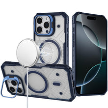 For iPhone 16 PRO MAX Case Rugged Camera Stand Magnetic Circle + Tempered Glass