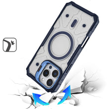 For iPhone 16 PRO MAX Case Rugged Camera Stand Magnetic Circle + Tempered Glass