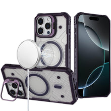 For iPhone 16 PRO MAX Case Rugged Camera Stand Magnetic Circle + Tempered Glass