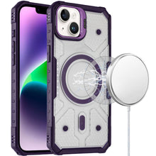 For iPhone 13/14 Case Rugged Camera Stand Magnetic Circle Cover + Tempered Glass