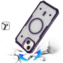 For iPhone 13/14 Case Rugged Camera Stand Magnetic Circle Cover + Tempered Glass