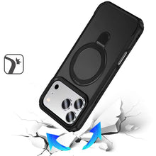 For iPhone 17 Pro Max Case Magnetic Circle Stand Matte Cover + Tempered Glass