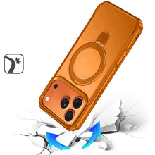 For iPhone 17 Pro Max Case Magnetic Circle Stand Matte Cover + Tempered Glass