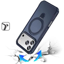 For iPhone 17 Pro Max Case Magnetic Circle Stand Matte Cover + Tempered Glass