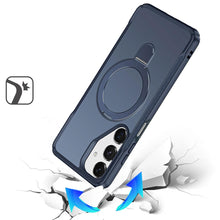 For Samsung A16 5G Case Shockproof Magnetic Circle Stand Matte + Tempered Glass