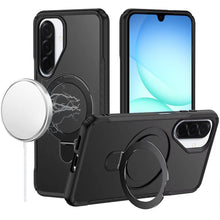 For Samsung A17 5G Case Shockproof Magnetic Circle Metal Stand + Tempered Glass