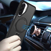 For Samsung A17 5G Case Shockproof Magnetic Circle Metal Stand + Tempered Glass