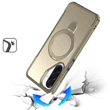 For Samsung A17 5G Case Shockproof Magnetic Circle Metal Stand + Tempered Glass