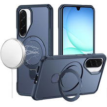 For Samsung A17 5G Case Shockproof Magnetic Circle Metal Stand + Tempered Glass