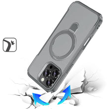 For iPhone 16 PRO MAX Case Shockproof Magnetic Circle Stand + Tempered Glass