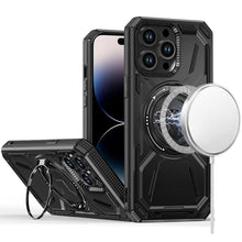 For iPhone 14 PRO MAX 6.7 in. Case Magnetic Circle Metal 360 Stand Shockproof