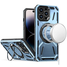 For iPhone 14 PRO MAX 6.7 in. Case Magnetic Circle Metal 360 Stand Shockproof