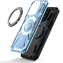 For iPhone 14 PRO MAX 6.7 in. Case Magnetic Circle Metal 360 Stand Shockproof