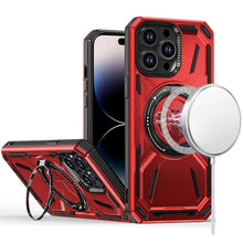For iPhone 14 PRO MAX 6.7 in. Case Magnetic Circle Metal 360 Stand Shockproof