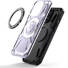 For iPhone 15 Pro Max Case Magnetic Circle Stand Shockproof + 2 Tempered Glass