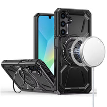 For Samsung A16 5G Case Magnetic Circle Metal Stand Shockproof +Tempered Glass