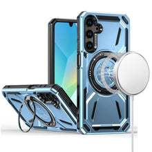 For Samsung A16 5G Case Magnetic Circle Metal Stand Shockproof +Tempered Glass