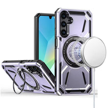 For Samsung A16 5G Case Magnetic Circle Metal Stand Shockproof +Tempered Glass