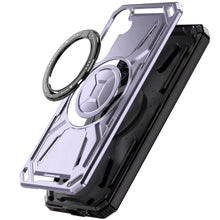 For Samsung A16 5G Case Magnetic Circle Metal Stand Shockproof +Tempered Glass
