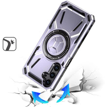 For Samsung A16 5G Case Magnetic Circle Metal Stand Shockproof +Tempered Glass