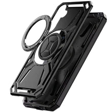 For Samsung A36 Case Magnetic Circle Metal Stand Shockproof + Tempered Glass