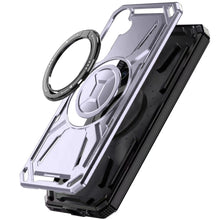 For Samsung A36/A56 Case Magnetic Circle Metal Stand Shockproof + Tempered Glass