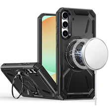 For Samsung Galaxy S24 FE Case Magnetic Circle Metal Rotating Stand Shockproof