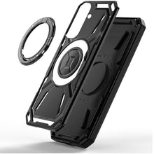 For Samsung Galaxy S24 FE Case Magnetic Circle Metal Rotating Stand Shockproof