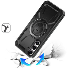 For Samsung Galaxy S24 FE Case Magnetic Circle Metal Rotating Stand Shockproof