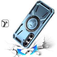 For Samsung Galaxy S24 FE Case Magnetic Circle Metal Rotating Stand Shockproof