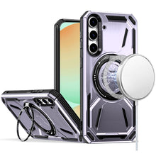 For Samsung Galaxy S24 FE Case Magnetic Circle Metal Rotating Stand Shockproof
