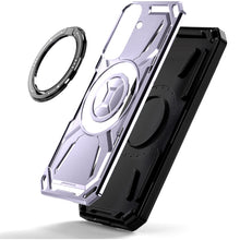 For Samsung Galaxy S24 FE Case Magnetic Circle Metal Rotating Stand Shockproof